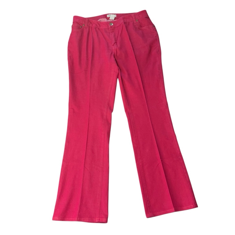 JESSICA LONDON Vibrant Pink Flared Jeans Sz 12Tall